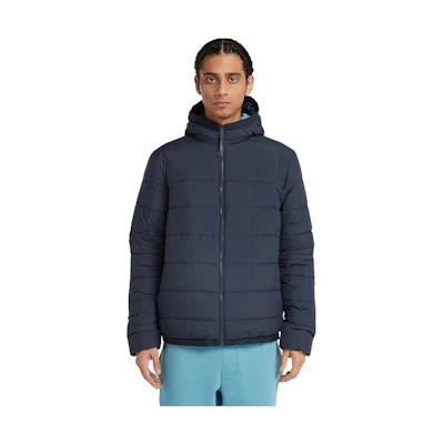 Timberland GARFIELD THERMARANGE™ Navy Blue Logo Hooded Insulated Jacket Men A6G39-433
