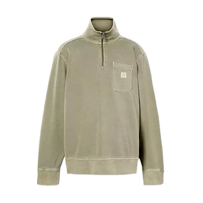Timberland Garment Dye Quarter-Zip Sweatshirt Casel Earth Brown A5UA7-590