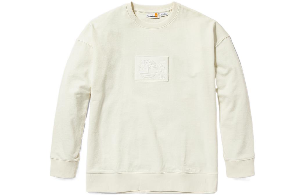 Timberland Geometry Graphic Crewneck Sweatshirt Vintage White Unisex A6QSH-CM9