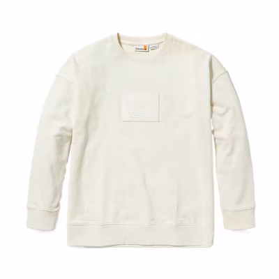 Timberland Geometry Graphic Crewneck Sweatshirt Vintage White Unisex A6QSH-CM9