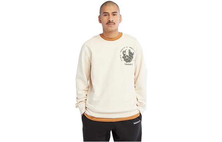 Timberland Graphic Print Crewneck Sweatshirt Unisex White A65TD-CR3