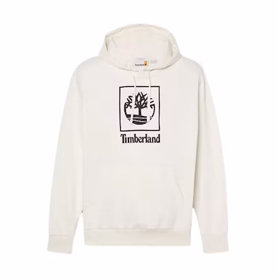 Timberland Graphic Print Pullover Hoodie Unisex White A5QV6-CM9
