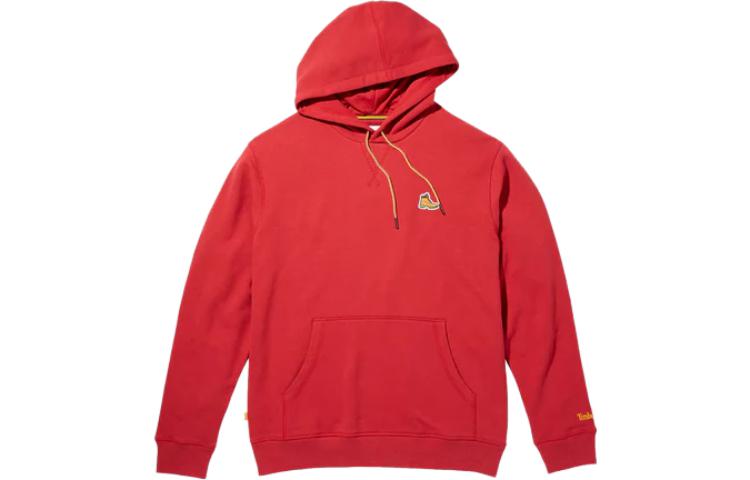 Timberland Graphic Print Red Pullover Hoodie for Men A2DBH-CA1