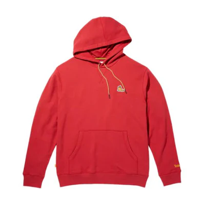 Timberland Graphic Print Red Pullover Hoodie for Men A2DBH-CA1