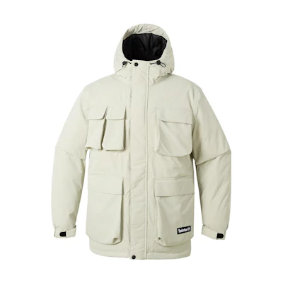 Timberland Gray Stone Outdoor Windproof Utility Jacket with Multiple Pockets A26SKCY2