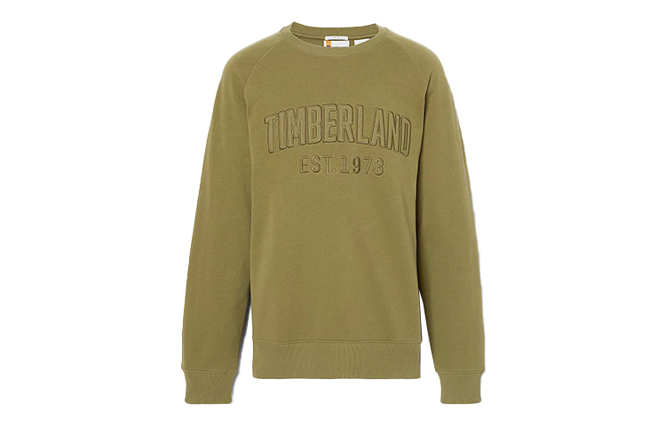 Timberland Green Crewneck Pullover with Alphanumeric Embroidery A669D-V46