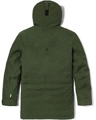 Timberland Green Geometric Hooded Long Down Jacket Winter Coat A22UH-U31 Lookbook Timberland Green Geometric Hooded Long Down Jacket Winter Coat A22UH-U31