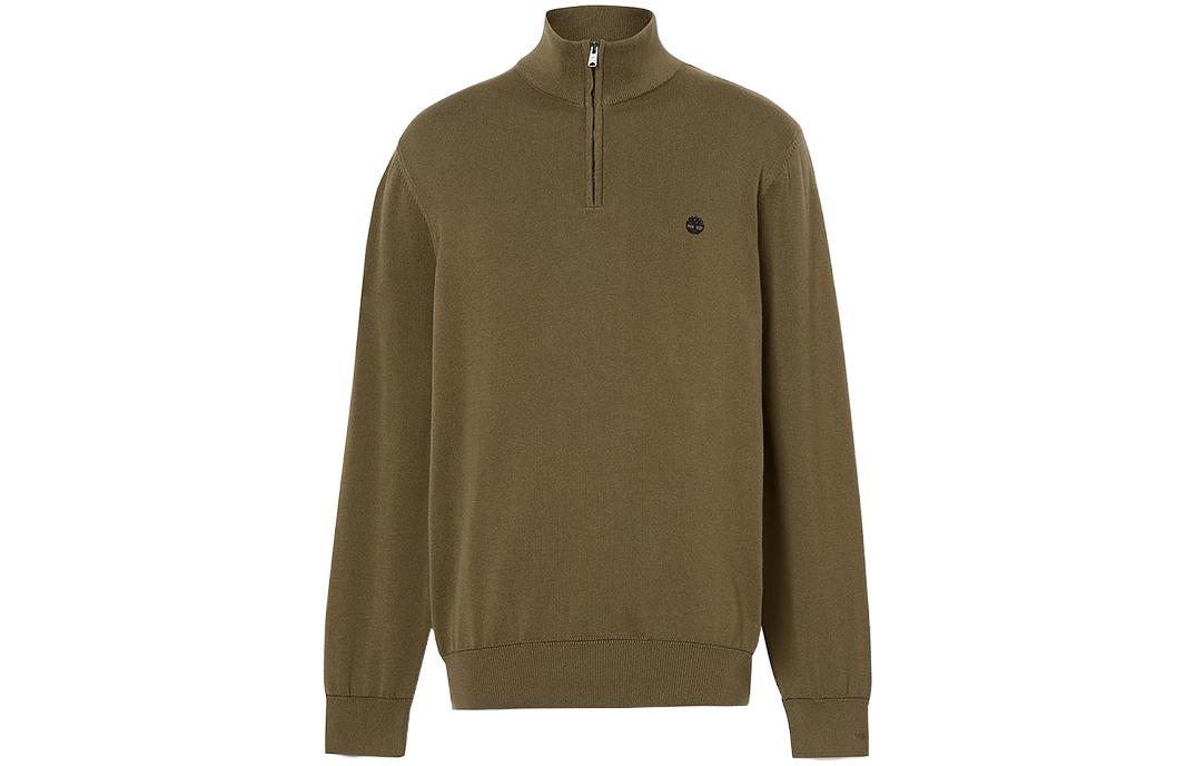 Timberland Green Half-Zip Pullover Sweatshirt with Logo A2BMX-A58