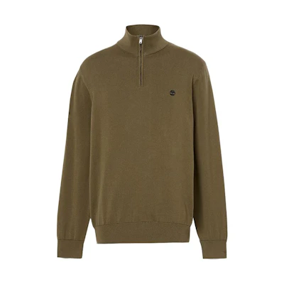 Timberland Green Half-Zip Pullover Sweatshirt with Logo A2BMX-A58