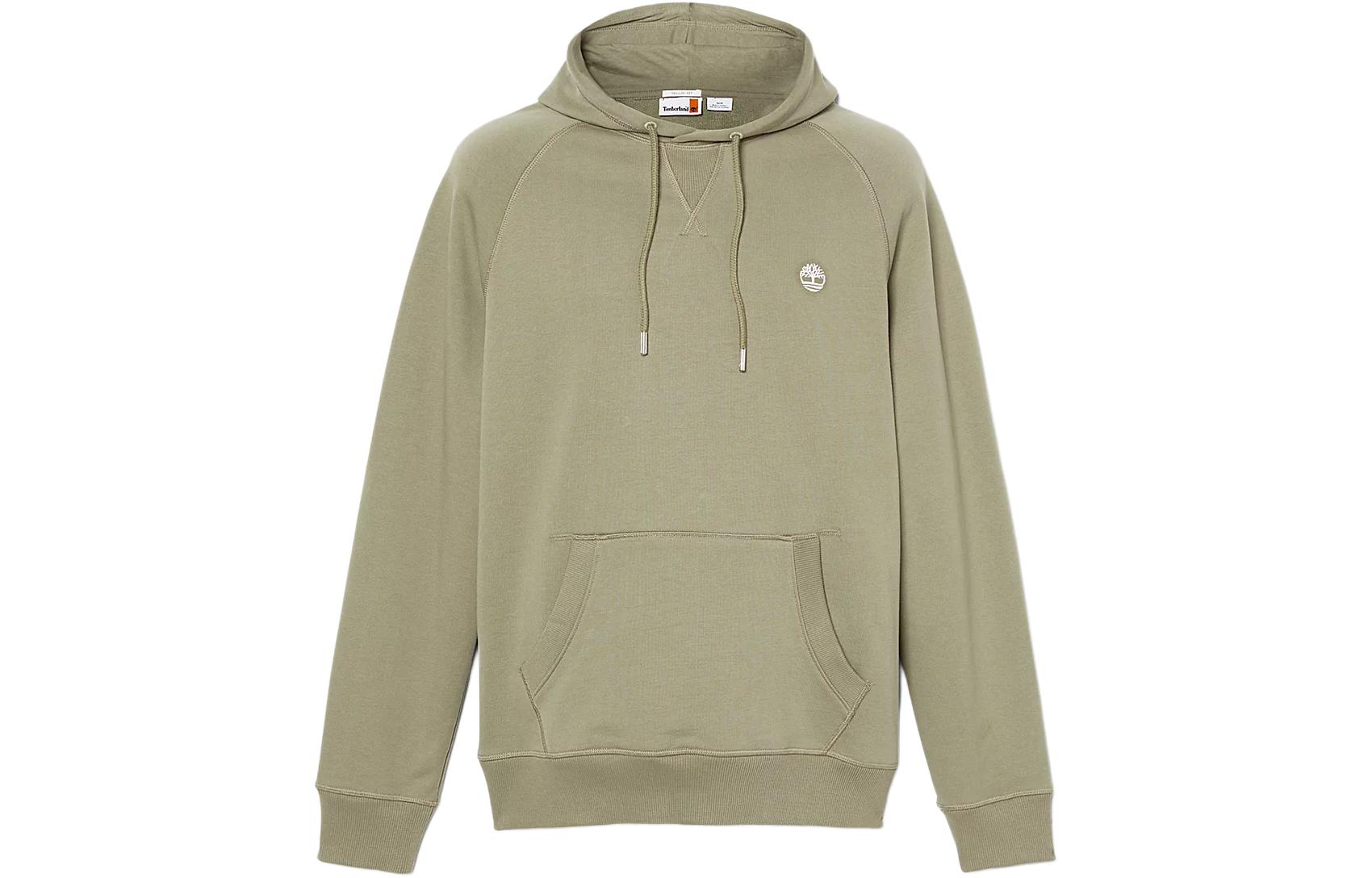 Timberland Green Loopback Solid Logo Hoodie for Men A5U7Q-590