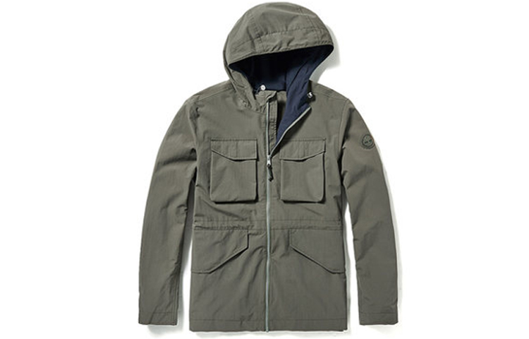 Timberland Green Multi-Pocket Casual Hooded Jacket A2EJW-A58