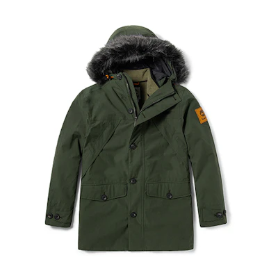 Timberland Green Outdoor 3-in-1 Long Logo Hooded Multi-pocket Jacket. A2BBE-U31