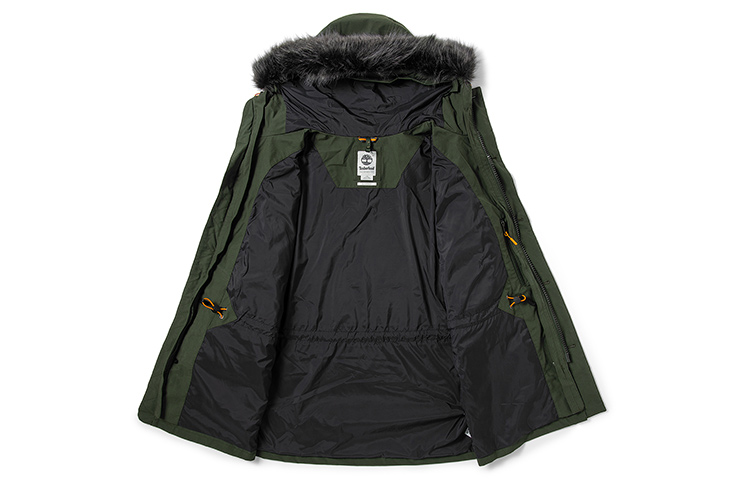 Timberland Green Outdoor 3-in-1 Long Logo Hooded Multi-pocket Jacket. A2BBE-U31 圖 4