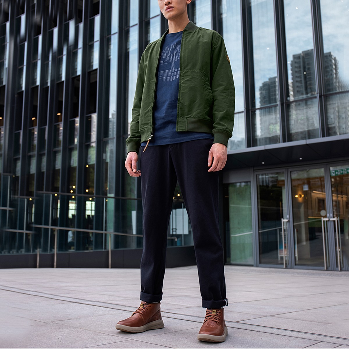 Shop Chaqueta Pilot Casual Verde Outdoor Timberland A2CZE-U31