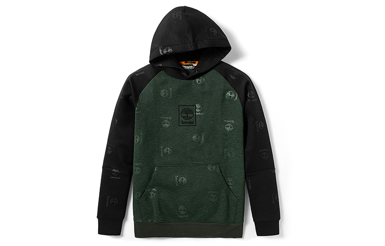 Timberland Green Pullover Sweatshirt with Tree Logo Embroidery A23Z3-CD9