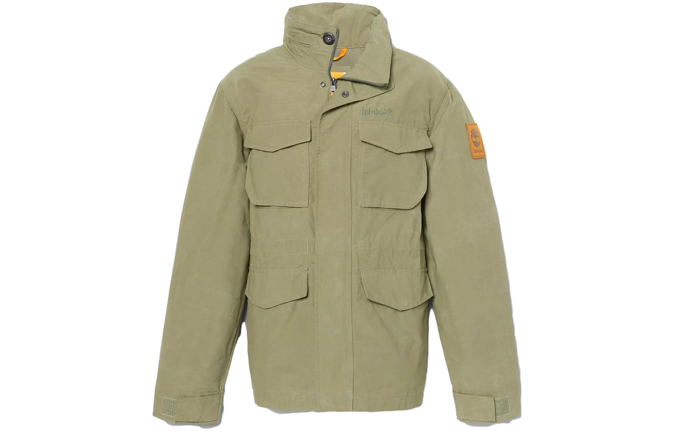 Timberland Green Solid Multi-Pocket Long-Sleeve Jacket A66A1-590