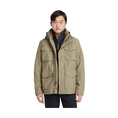 Timberland Green Waterproof Windproof 3-in-1 Jacket with Multi Pockets A6NDW-590
