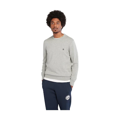Timberland Grey Crewneck Sweatshirt with Logo for Men A2BMM-052