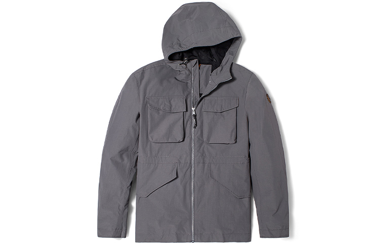 Timberland Grey Hooded Multi-Pocket Jacket A2EJW-033