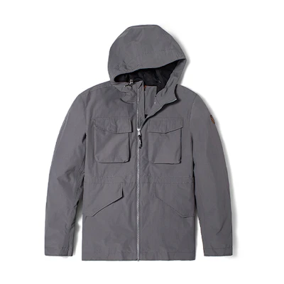 Timberland Grey Hooded Multi-Pocket Jacket A2EJW-033