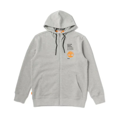 Timberland Grey Hoodie Jacket with Printed Logo A62W9-052