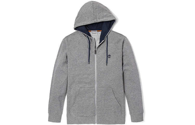 Timberland Grey Hoodie with Embroidered Tree Logo A43E2-052