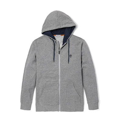 Timberland Grey Hoodie with Embroidered Tree Logo A43E2-052