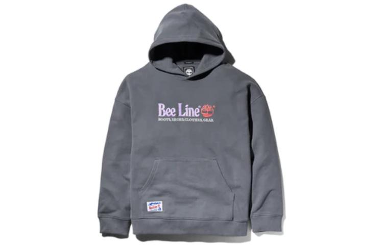 Timberland Grey Pullover Hoodie with Letter Print TB0A2FRV-CH8