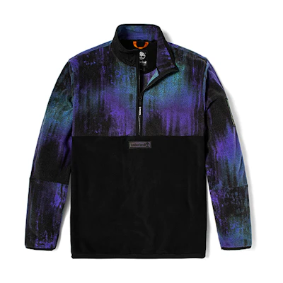 Timberland Half-Zip Fleece Jacket Men’s Aurora Print Pullover A22J6-CD0