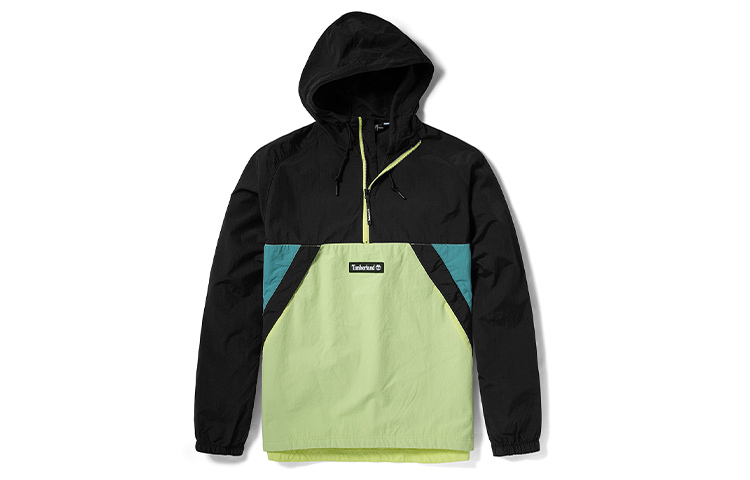 Timberland Half-Zip Pullover Jacket - Colorblock Bright Green A2BUU-BN1