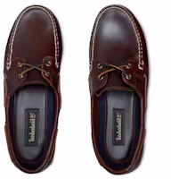 Shop Timberland添柏嵐 皮革 手工休閒板鞋 深棕色
