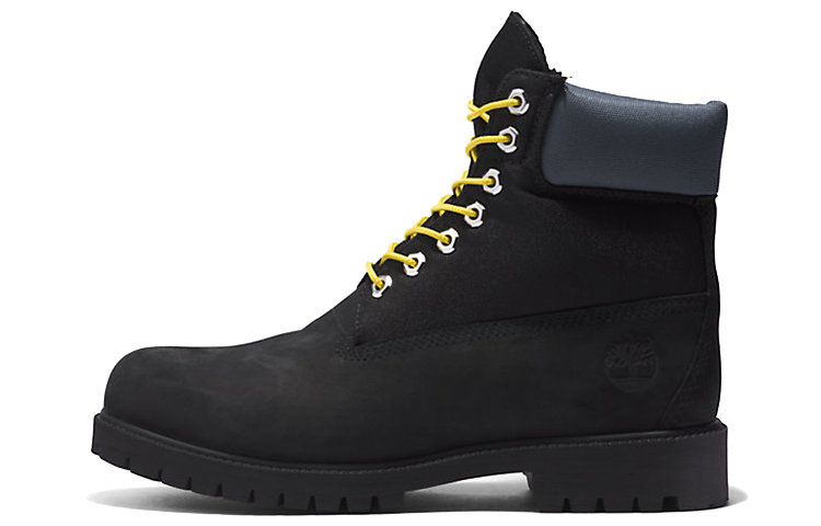 Timberland Heritage 6 Inch Waterproof Boots 'Black Regenerative Leather'