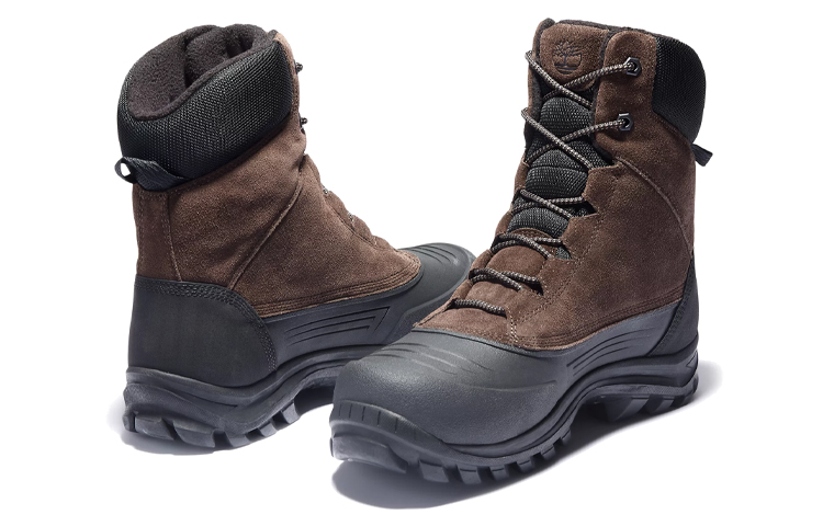 Shop Timberland添柏嵐 英倫風 舒適防水 高筒工裝戶外靴 深棕