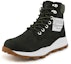 Lookbook Timberland 6 Inch Brooklyn Zip Sisi Sepatu Lebar 'Hitam Nubuck & Leher Hijau' A41Y6W