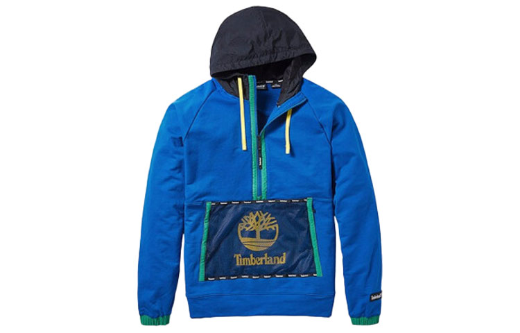 Timberland Hoodie Jacket with Mesh Pocket Ocean Blue A22BZ-454