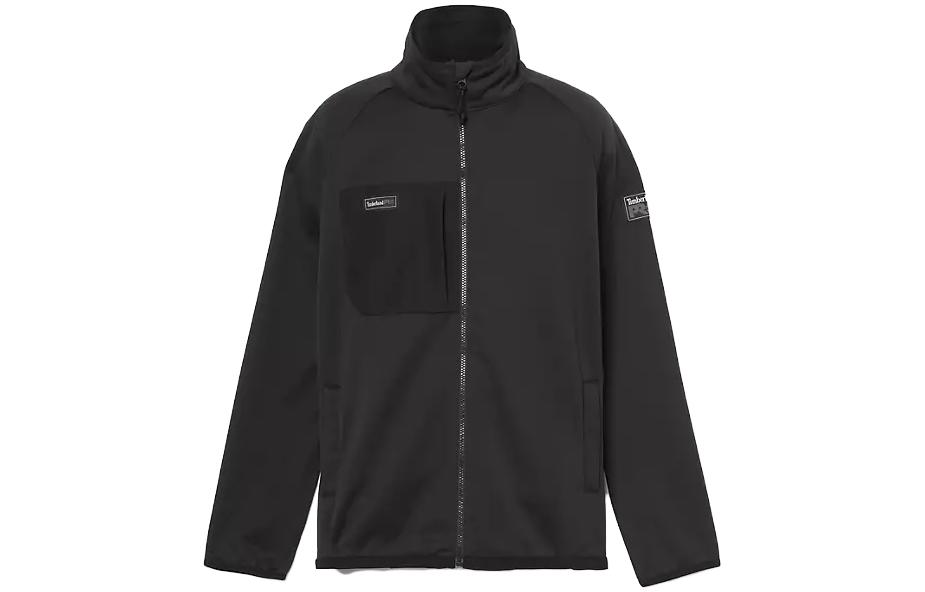 Timberland Ironhide Softshell Fleece Jacket Black Full-Zip Letter Print A6441-001