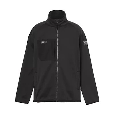 Timberland Ironhide Softshell Fleece Jacket Black Full-Zip Letter Print A6441-001