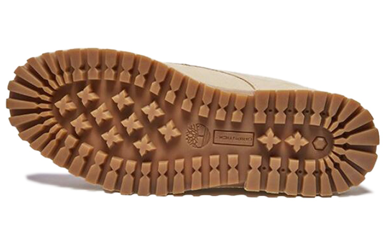 Shop Timberland添柏嵐 Jacksons Landing 皮革商務休閒鞋 寬版 米黃色