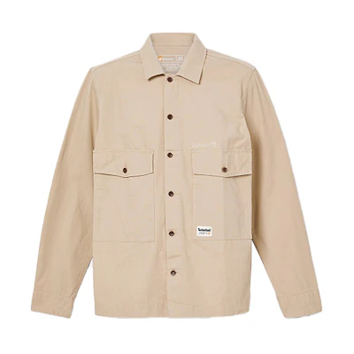 Timberland Khaki Solid Logo Shirt Jacket A65S5-269
