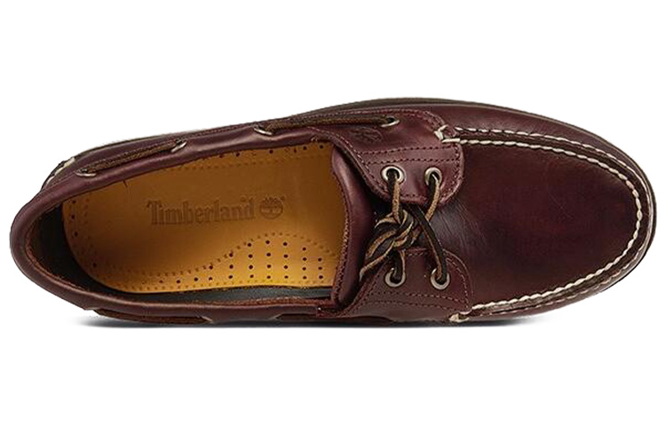 Shop Timberland Scarpe da Barca in Pelle Fatta a Mano Marroni 25077