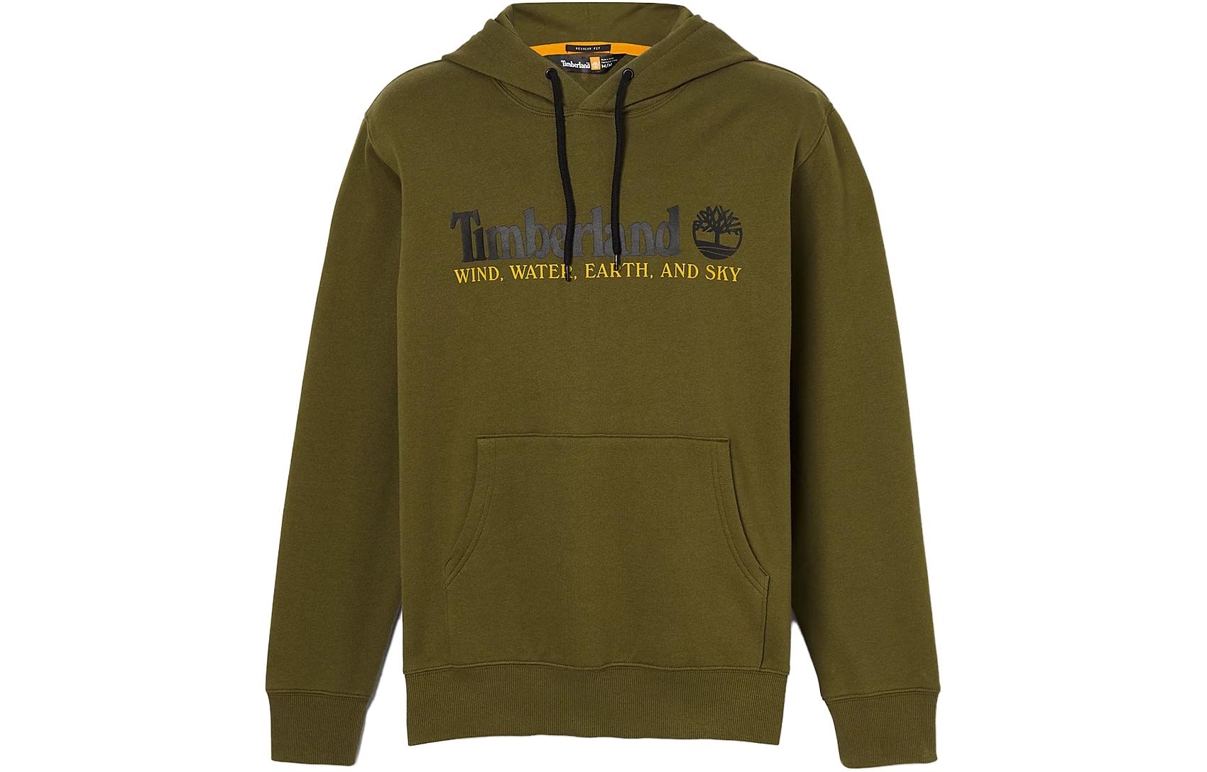 Timberland Letter Logo Print Hoodie Deep Green A27HN-302