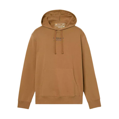 Timberland Letter Print Hoodie Brown Pullover A6FQZ-P47