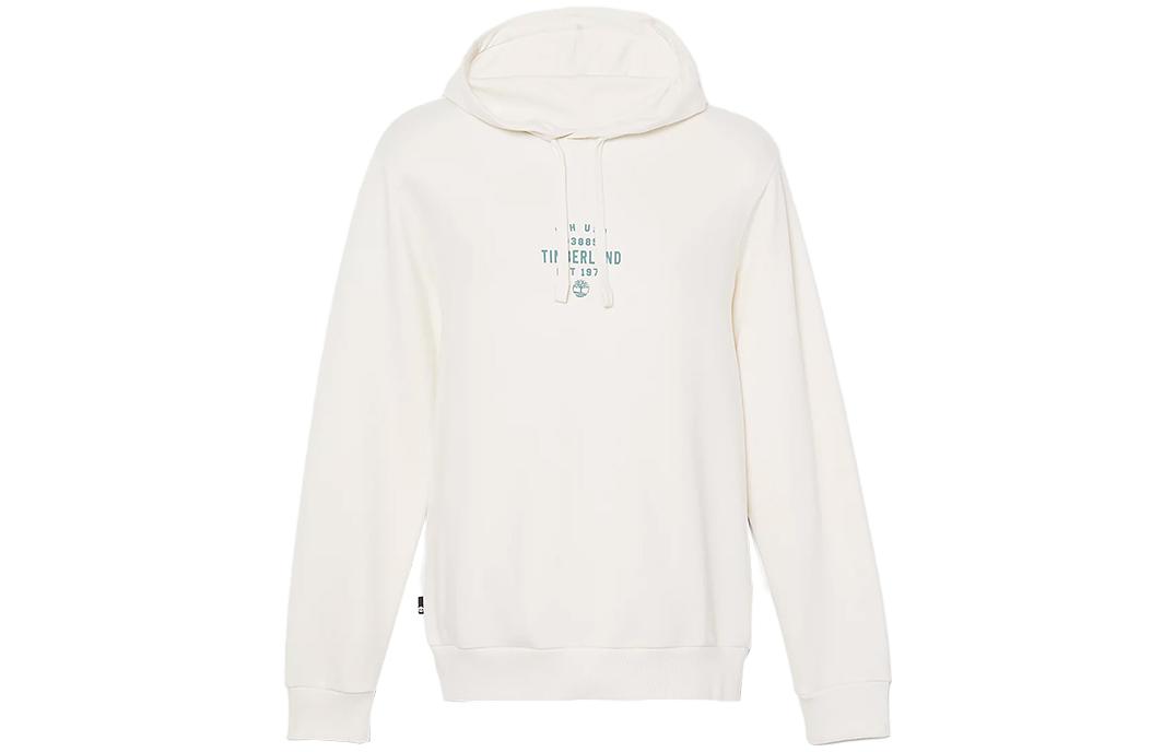 Timberland Letter Print Hoodie Pullover White Unisex A5U8Y-CM9