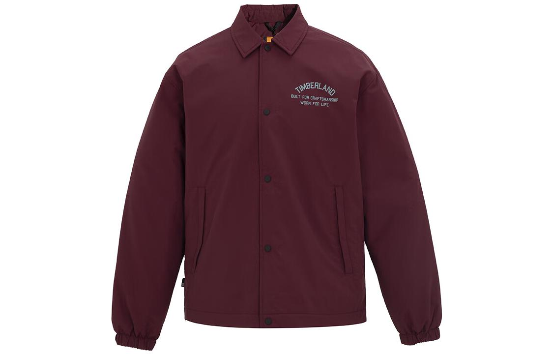 Timberland Letter Print Outdoor Breathable Woven Jacket - Dark Red A6JZD-I30