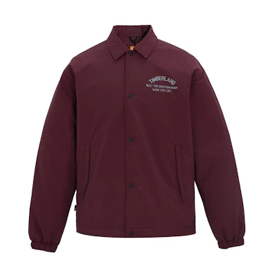 Timberland Letter Print Outdoor Breathable Woven Jacket - Dark Red A6JZD-I30