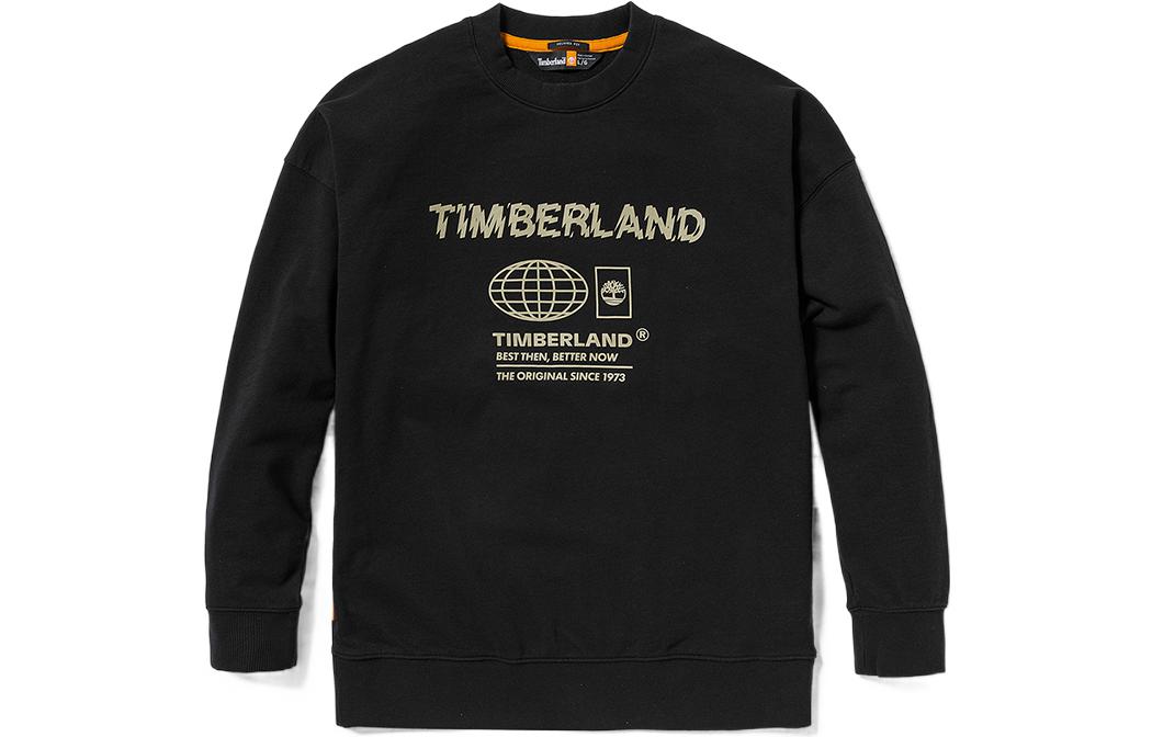 Timberland Letter Print Oversized Sweatshirt Unisex - Black A6QG5-001
