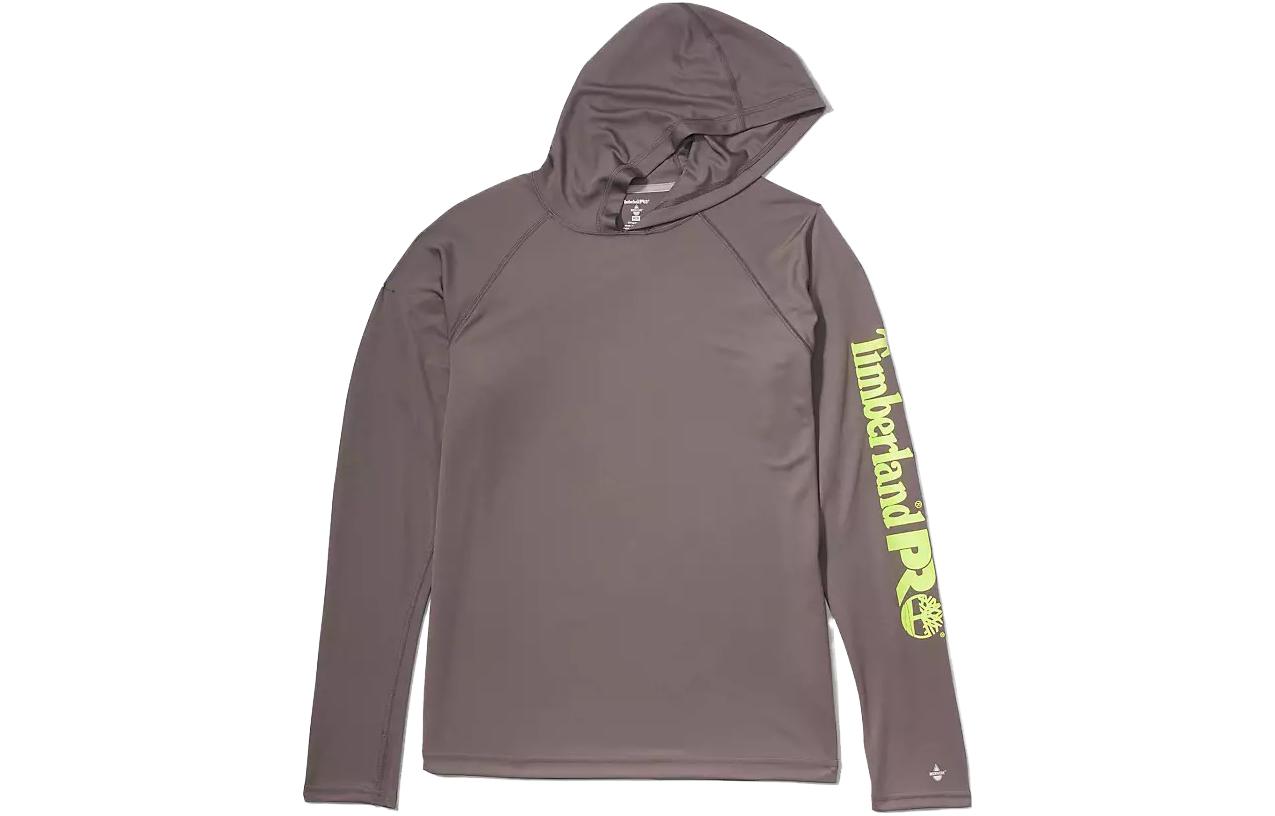Timberland Letter Print Pullover Hoodie Qing Gray A1V74-060