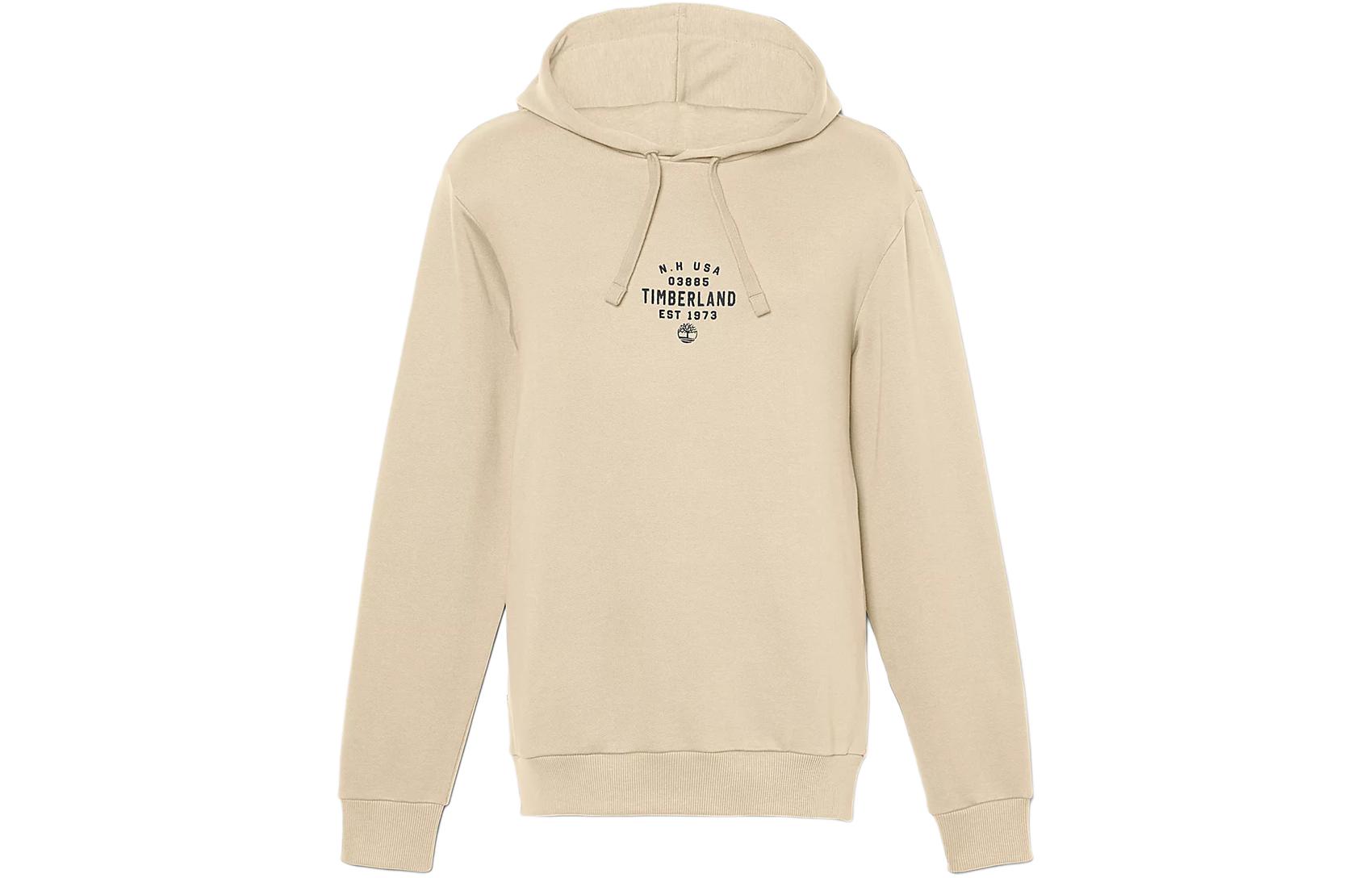 Timberland Letter Print Pullover Hoodie Unisex - Beige A5U8Y-DH4