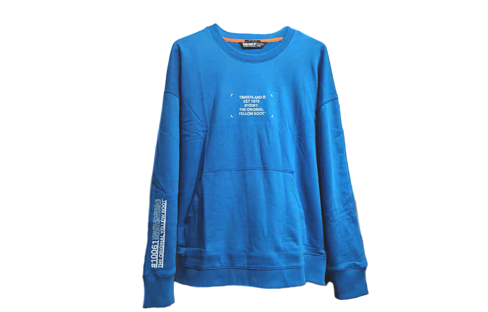 Timberland Letter Print Sweatshirt Navy Blue A2ABS-410