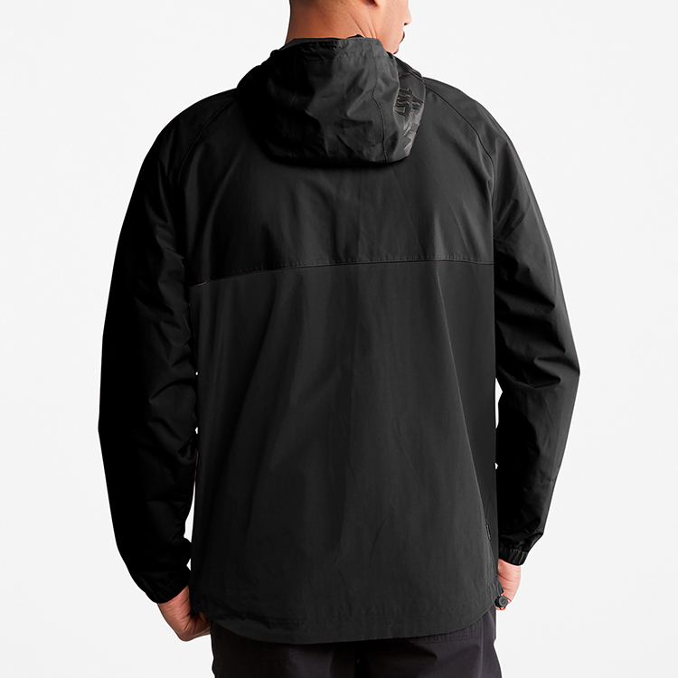 Sizing Timberland Jaket Hitam Kalis Air & Angin Ringan Outdoor Kasual Lelaki A6QK9-001